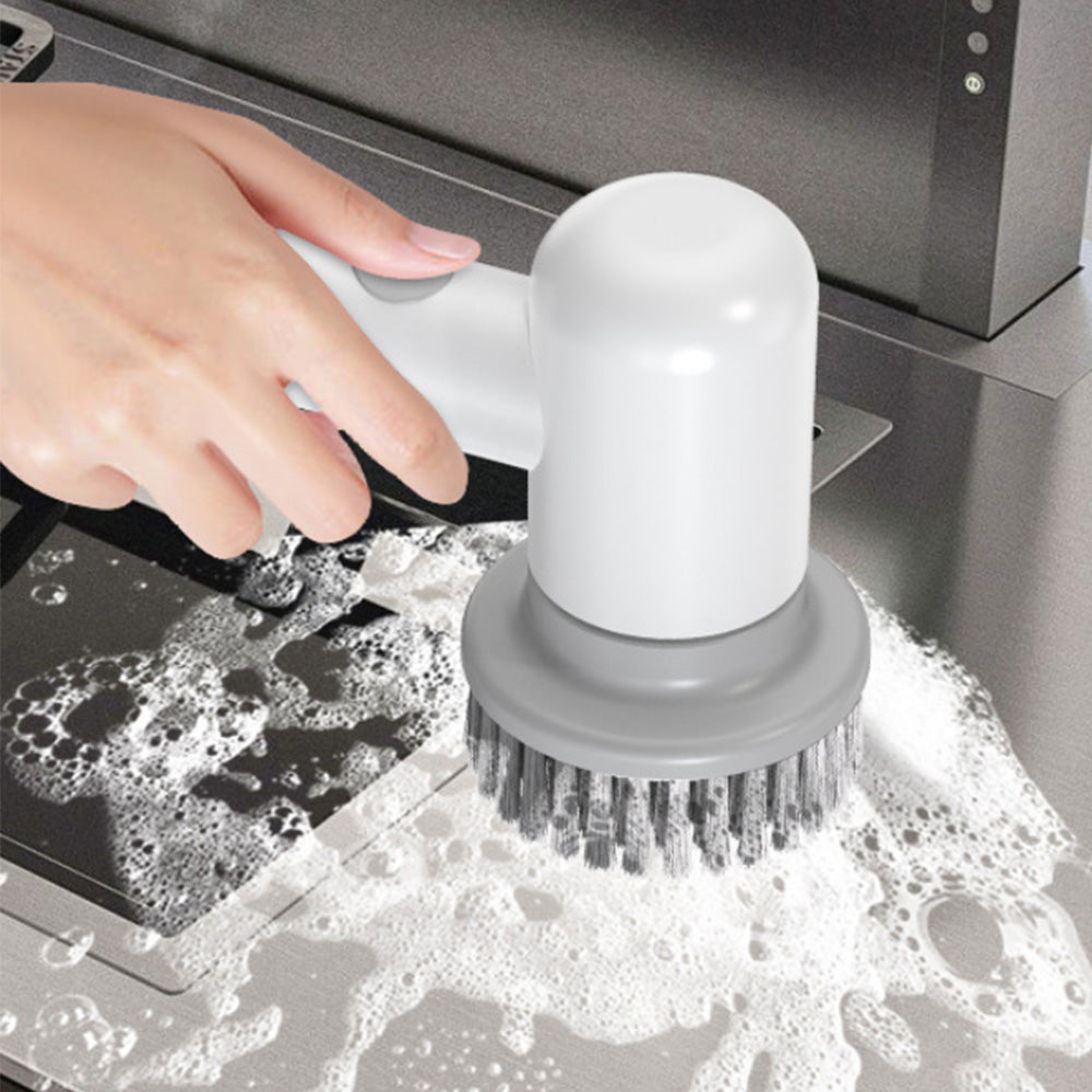 2-Speed Electric Spin Scrubber Cordless Power Cleaning Brush with 3 Brush Heads