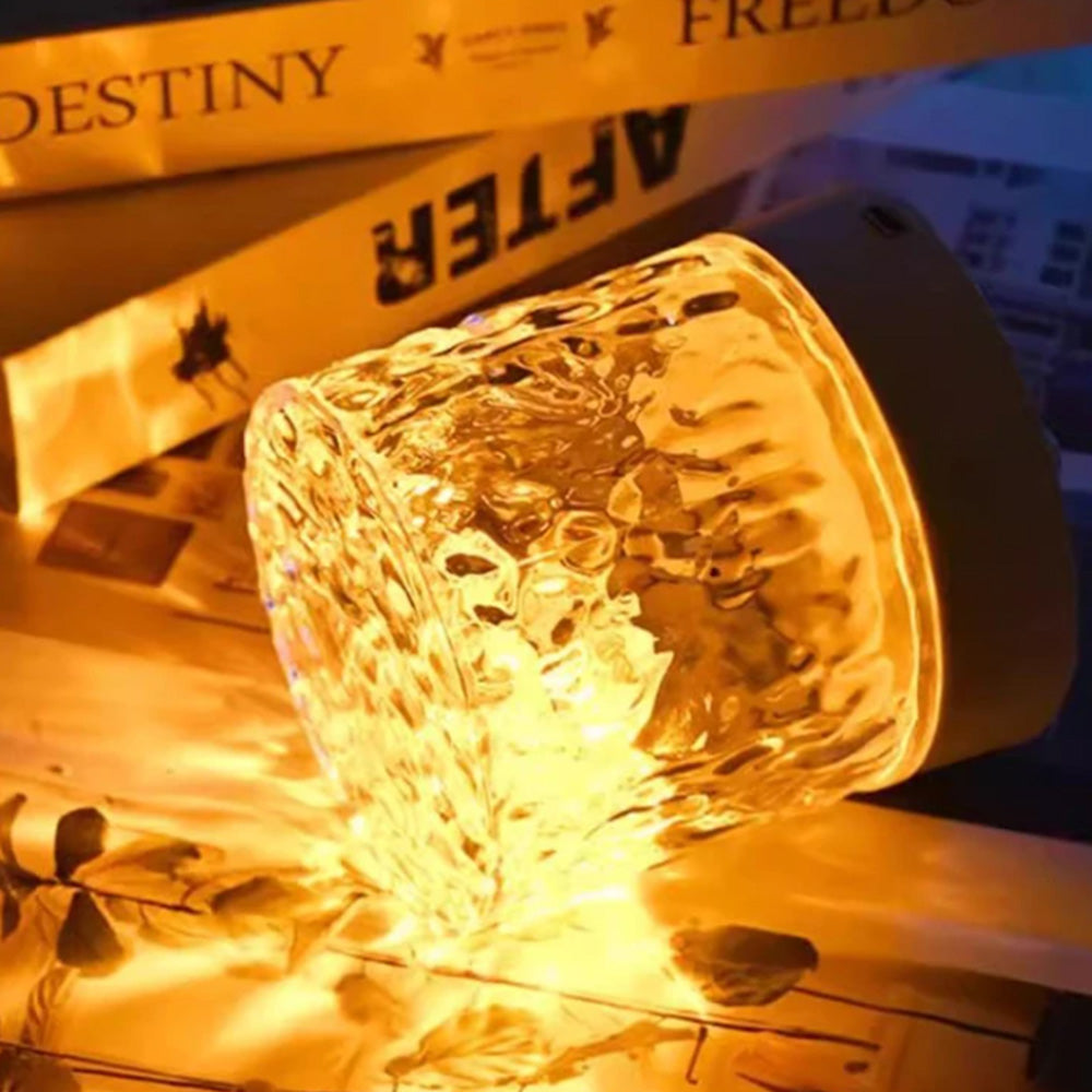 Ocean Wave Lights Projector Lamp Touch Control Night Light Room Decor