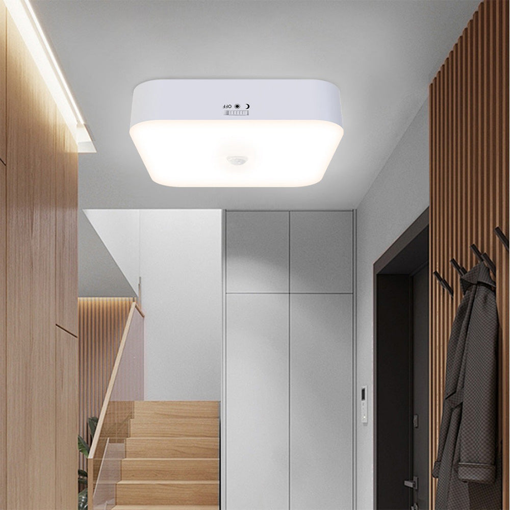 Rechargeable Motion Sensor Square Ceiling Light ââ‚?Indoor & Outdoor Use