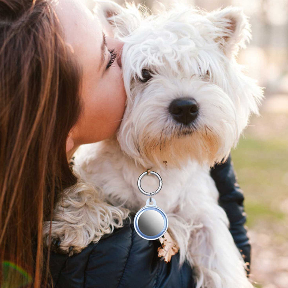 Set of 6Pcs Air Tag Sleeves Cover Location Tracker Anti-lost Keychain Ring Protective Cases