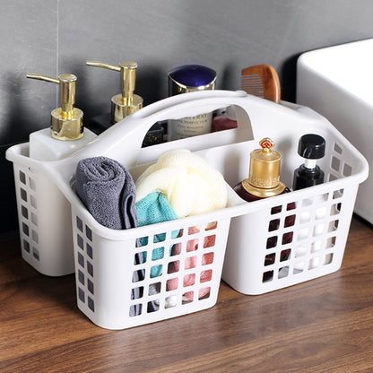 4 PCS Shower Caddy 3 Compartments Plastic Organizer Basket-White