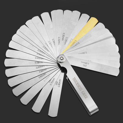 32 Blade Feeler Gauge Dual Marked MM/Inch Thickness Gap Metric Filler Measuring Tool