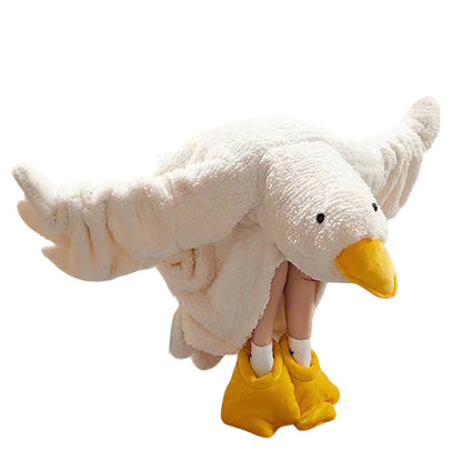 Oversized Cartoon Goose Hoodied Blanket Fleece Onesie - Style1