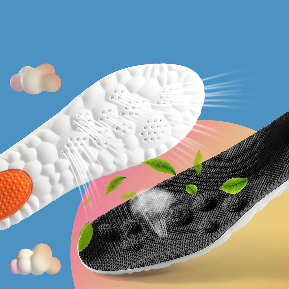 Pair of 4D Cloud-Soft Comfort Soles Cushioning Arch Support Insoles