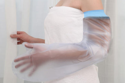 2Pcs Adult Waterproof Shower Arm Cast Cover Reusable Elastic Bandage Protector for Wound Care