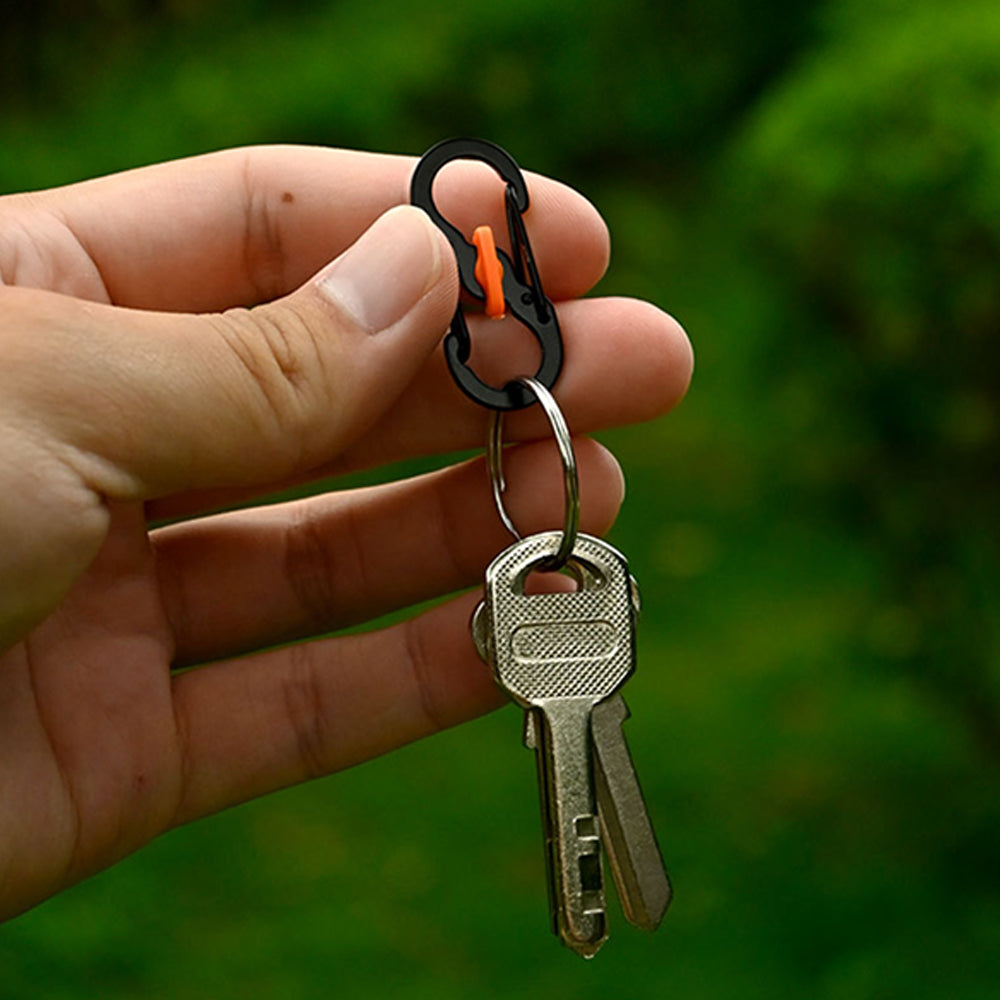 6Pcs Anti Theft S Carabiner Locking Keychain Clip Twist Lock Mini Carabiner Clip