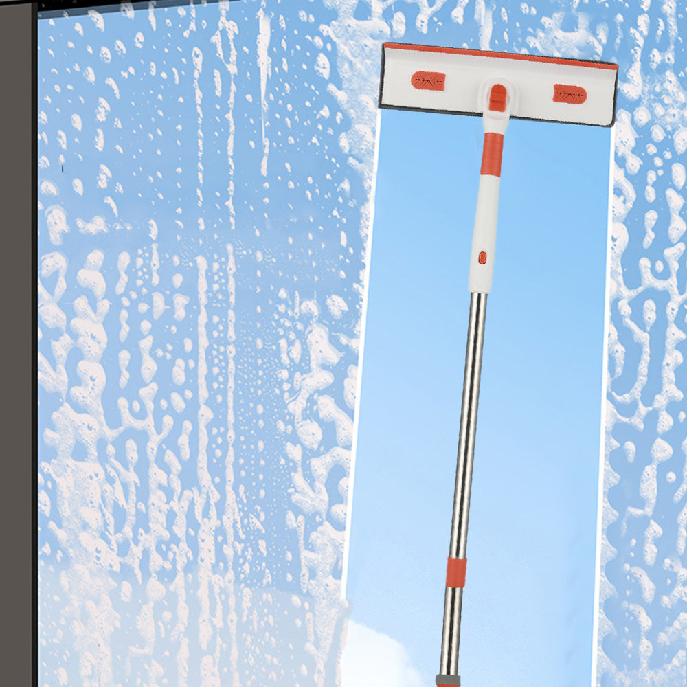 4-in-1 Rotatable Window Cleaning Kit with Extension Pole & Bendable Head