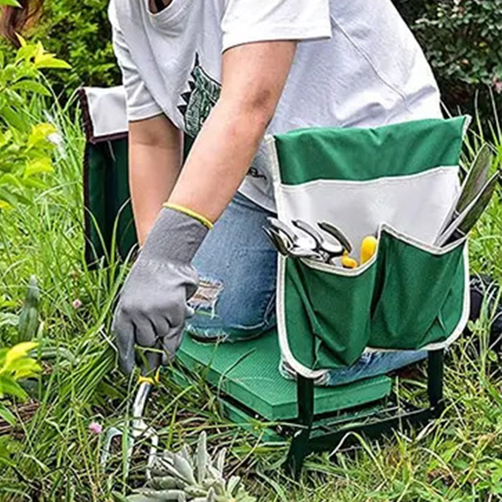 2 in 1 Foldable Garden Kneeler and Seat Comfortable Gardening Stool Kneeling Bench