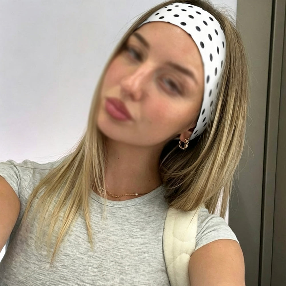 6 Pieces Polka Dot Headbands Set Retro Headbands