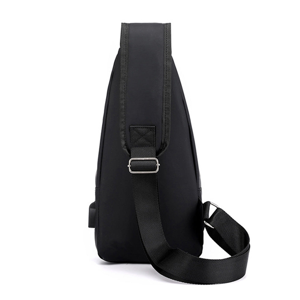 Men Chest Bag Shoulder Backpack Cross Body Satchel Travel Sling   Bag Black
