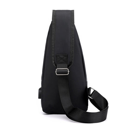 Men Chest Bag Shoulder Backpack Cross Body Satchel Travel Sling   Bag Black