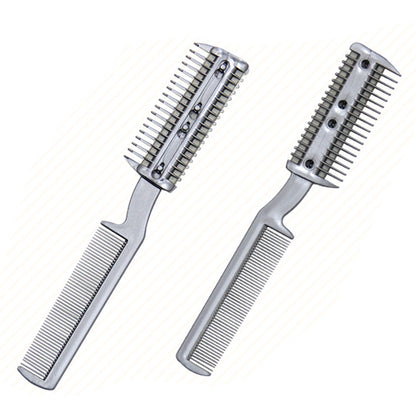 Two Sided Pet Grooming Comb with Razor for Dog Cat Fur Trimming and Thinning