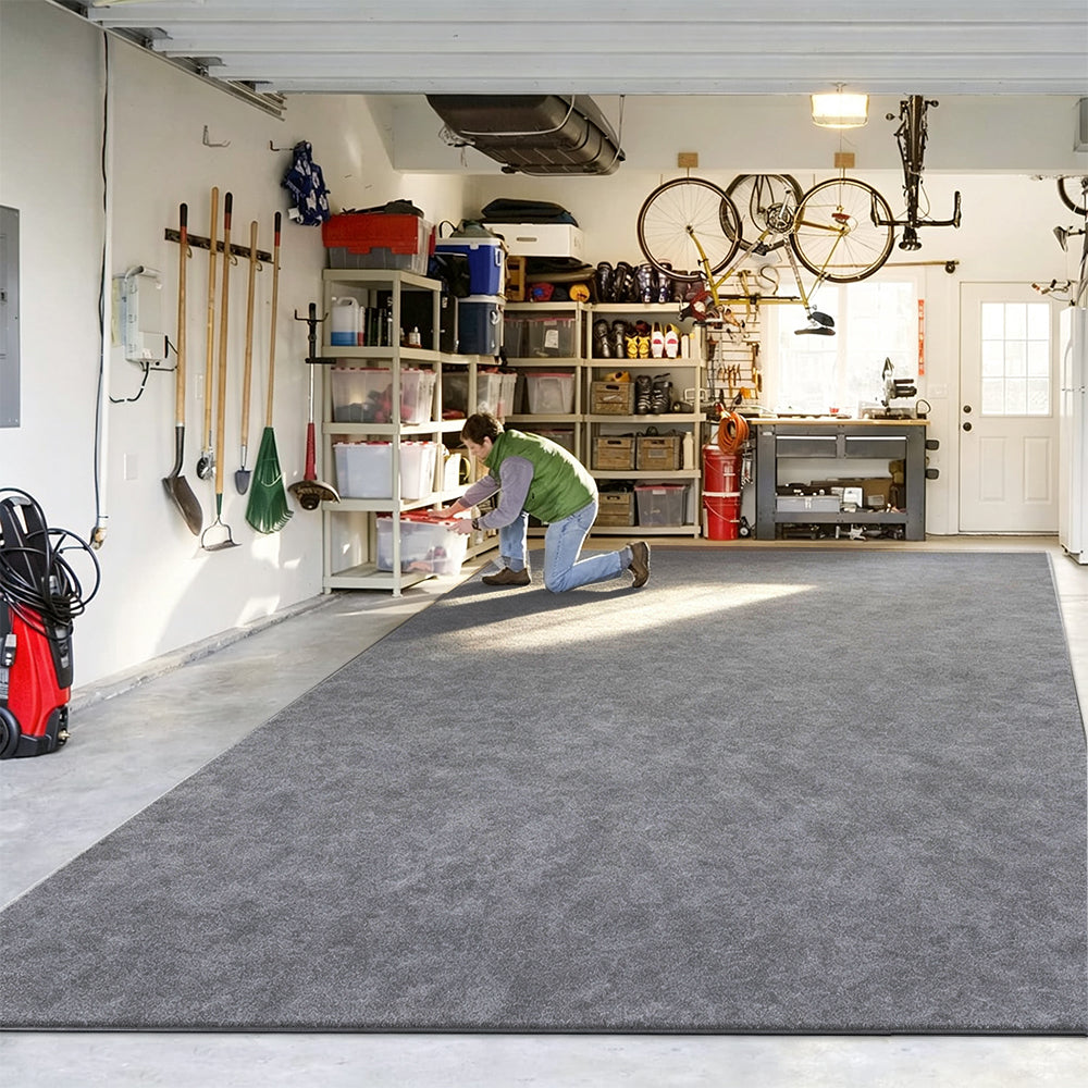 TPR Non Slip Felt Garage Floor Mat for Oil and Liquid Absorption