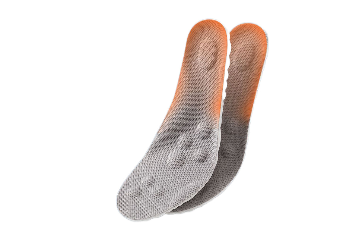2 Pairs 4D High Elastic u-Shaped Insole Ultra Comfort Breathable Shock Absorption