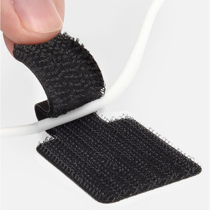 100Pcs Hook and Loop Cable Ties Sticky-back Cable Cord Organizer for Home Office