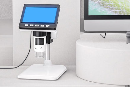 Digital Microscope 1000x Coin Magnifier Compatible with Windows Mac-White