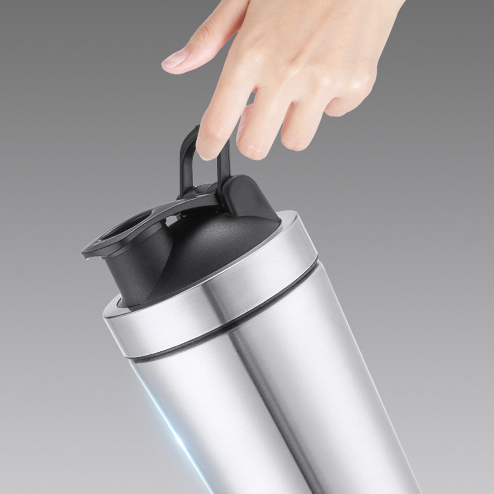 750ml Stainless Steel Protein Shaker Bottle with Mixing Ball
