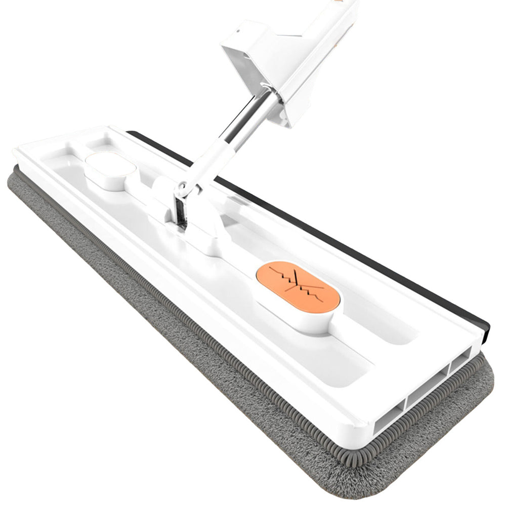 360 Degree Rotatable Flat Mop Adjustable Mop with 2 Replacement Pads White
