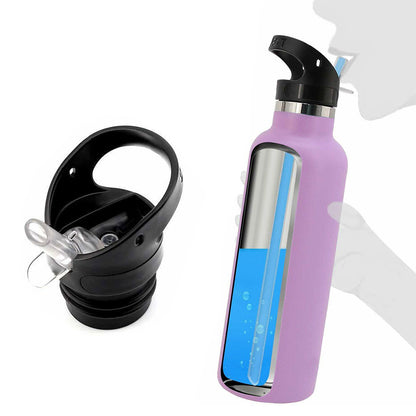 3 Piece Straw Lids for Hydro Flask Standard Mouth with Straws and Brush