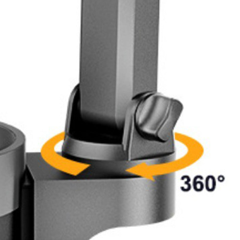 2 in 1 Car Cup Holder Phone Mount Long Arm 360 Degree Rotation