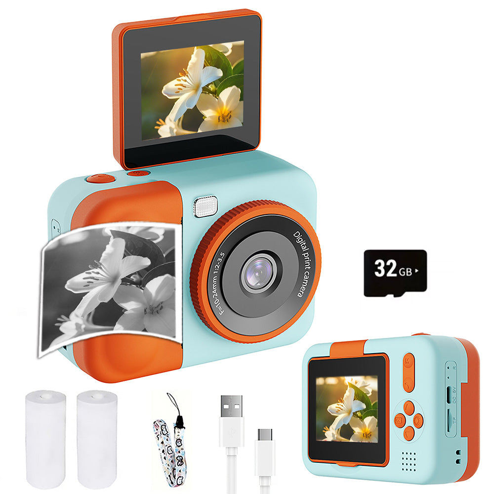 48MP Instant Print Camera with 32GB Memory Card - Blue