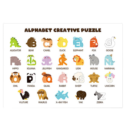 Wooden Alphabet Animal Puzzles ¨C Matching Game Educational Toys for Kids