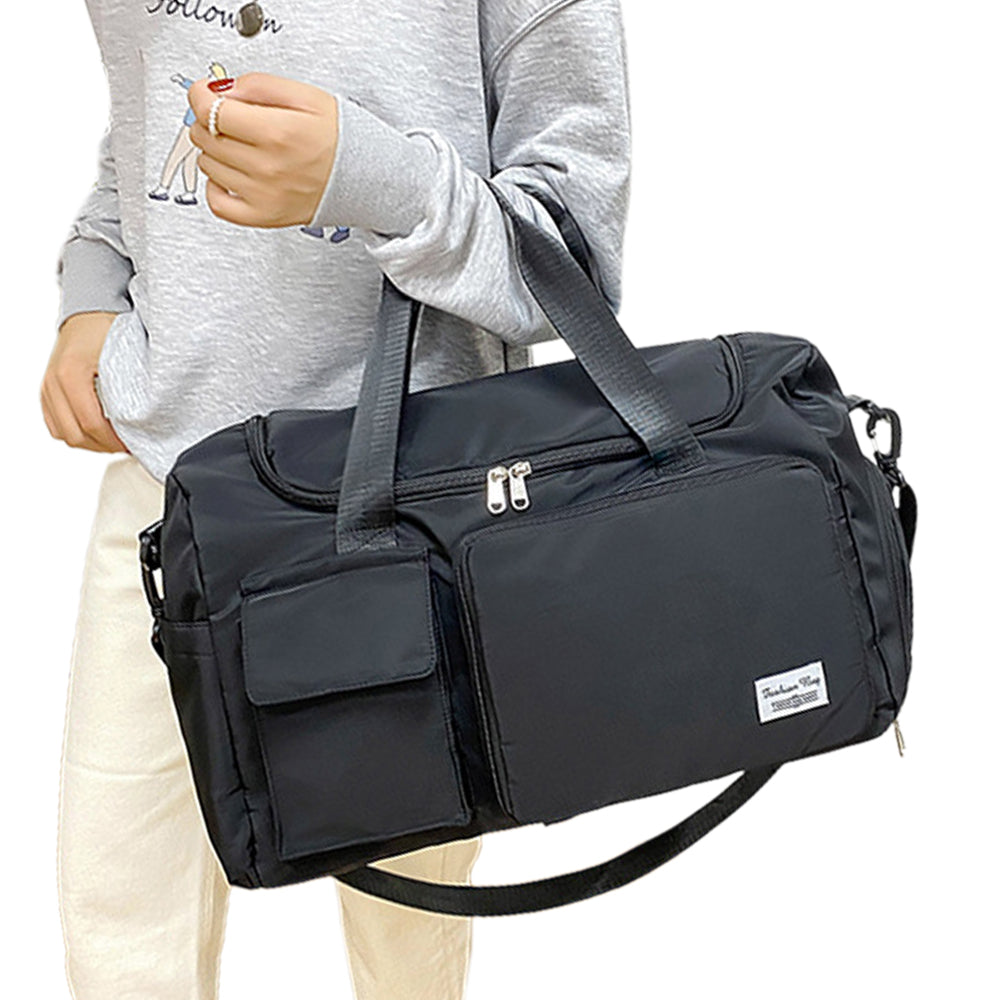 Travel Duffle Bags Waterproof Foldable Portable Luggage Bag Birth Bag -Black