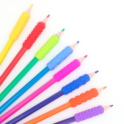 24 Pcs Silicone Textured Sensory Pencil Grip Fidget Toy