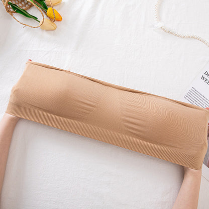 Women Strapless Wirefree Bandeau Bra-Nude