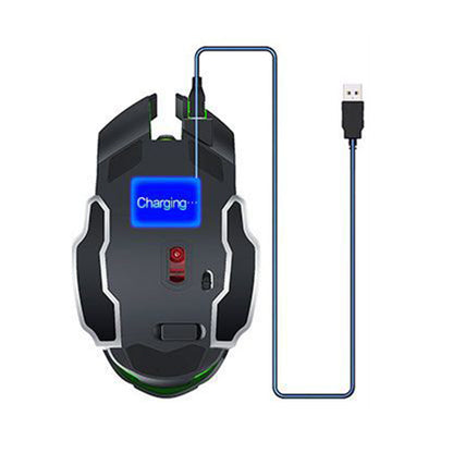 Dual Modes Wireless Mouse 2.4Ghz/Bluetooth RGB Backlit Rechargeable Gaming Mouse Style 1