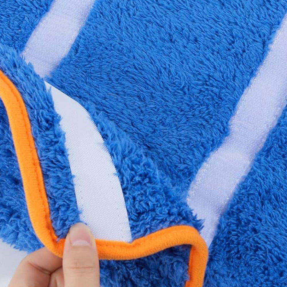 Pet Absorbent Bathrobe Dog Drying Towel Coat Soft Bath Wrap Pajamas-Blue