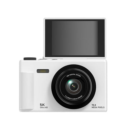 5K Digital Camera ¨C 18X Zoom Flip Screen Point-and-Shoot with 64GB Memory Card White