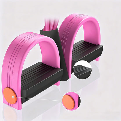 6 Tube Sit Up Pedal Resistance Band with Handle for Home Gym