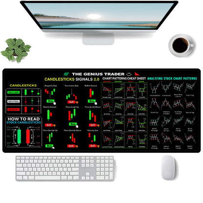 Stock Market Chart Mouse Pad Computer Mouse Mat for Home Office