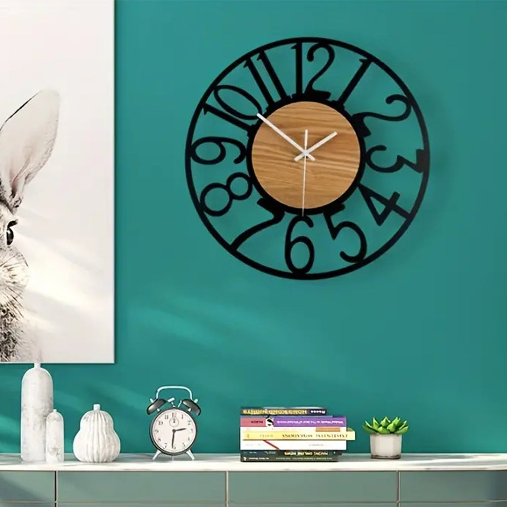 Silent Wall Clock Battery Operated Home Office Wall Decor