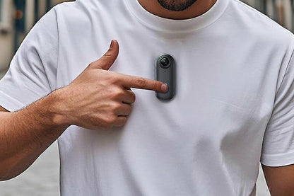 Mini Thumb Action Camera Portable Wearable Camera with Clip Black