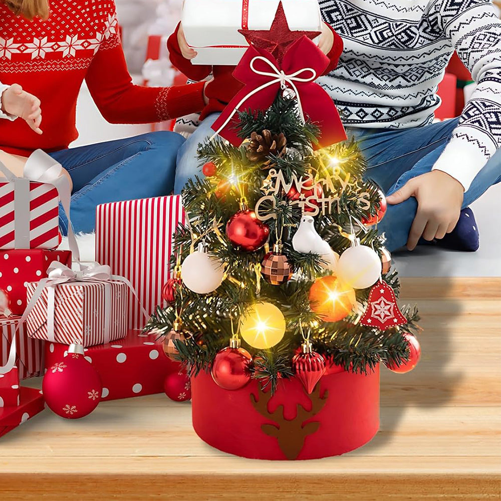 60cm Mini Desktop Christmas Tree with LED Lights ¨C Tabletop Ornament