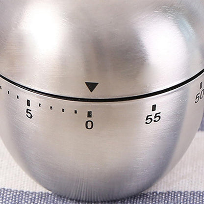 Stainless Steel Kitchen Timer Mechanical Apple Timer
