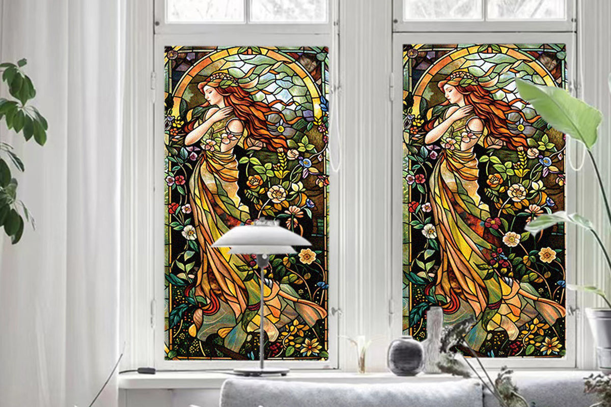 2Pcs Static Cling Window Privacy Film Frosted Glass Window Sticker Window Covering Film