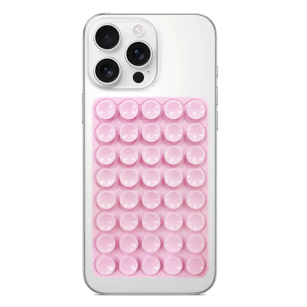 5 Pack Double Sided Silicone Phone Suction Pad 80 Stickers Grip for Car Desk Holder-Pink