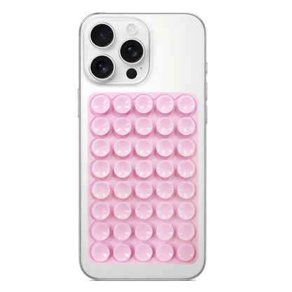 5 Pack Double Sided Silicone Phone Suction Pad 80 Stickers Grip for Car Desk Holder-Pink