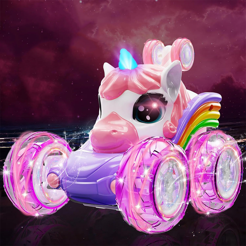 Remote Control 4WD RC Stunt Car 360-degree Rotating with Lights Christmas Gift Style 1