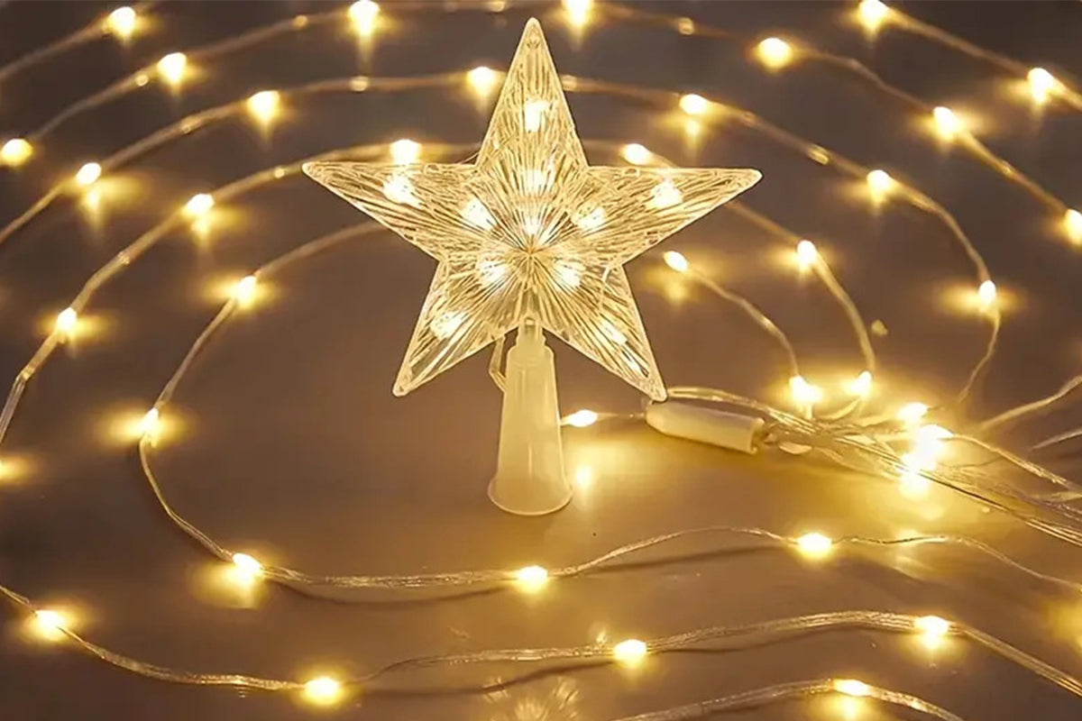 Waterfall Christmas Tree Lights Christmas Decorations Star String Lights