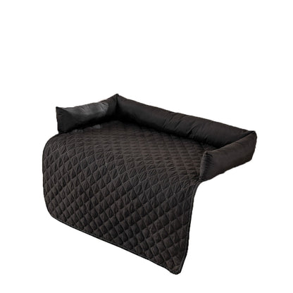 Plaid Water-resistant Sofa Cover for Pet Couch Cover Dogs Bed Cushion Black