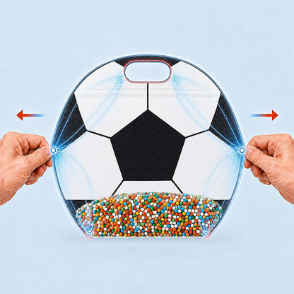 20 Pack Soccer Resealable Candy Bags with Handles - White