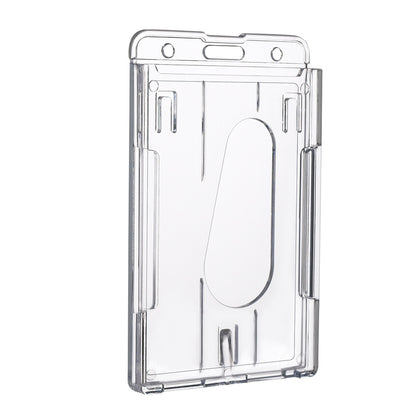 5 Pcs Clear PC Double Slot ID Card Holder