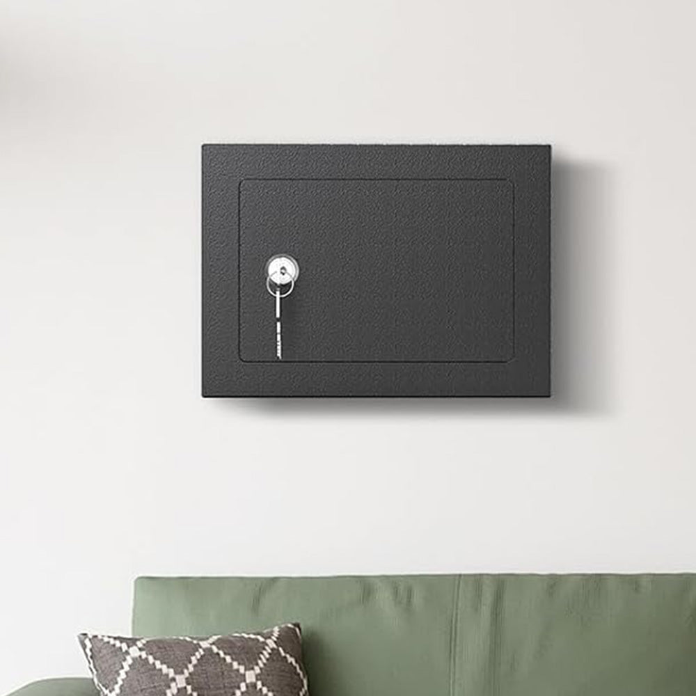 Small Safe Box with Key Lock Mini Security Safe for Money Cash Jewelry-Black