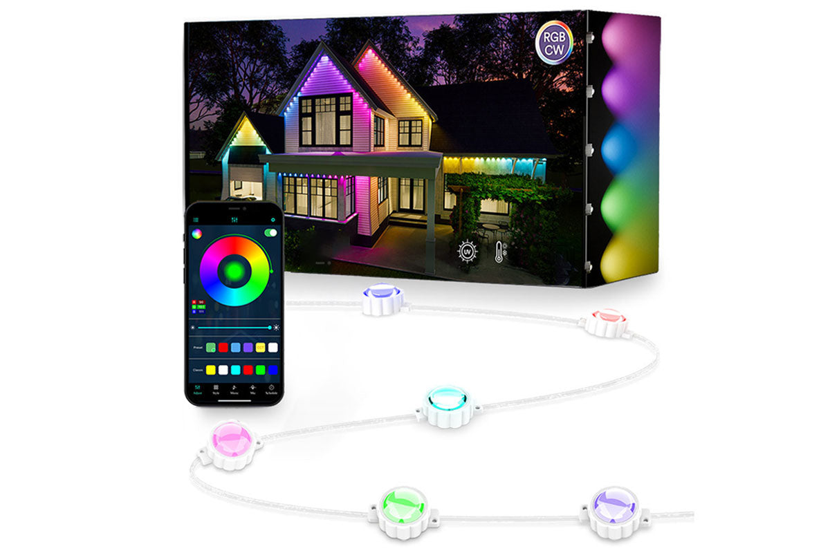 Christmas APP Control Smart Eave Lights Xmas Permanent Outdoor String Lights