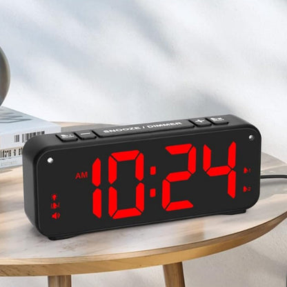 Digital Alarm Clock with Vibration Bed Shaker for Heavy Sleepers Black