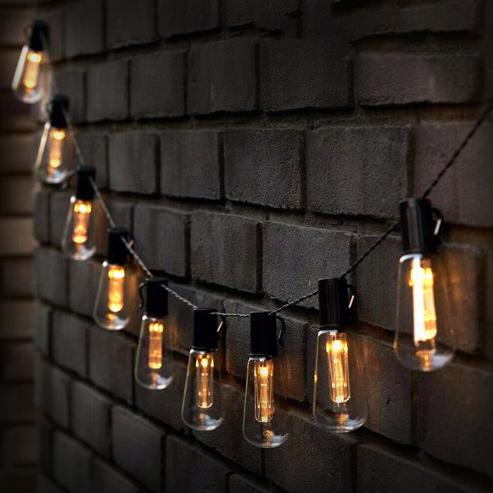 5M Solar String Light Outdoor Vintage Bulbs Party Patio Lamp
